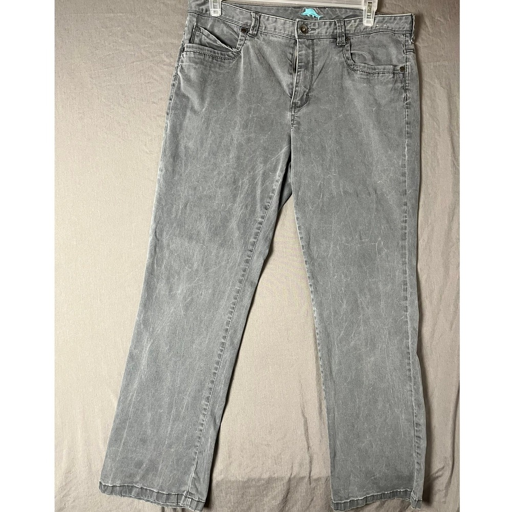 Tommy Bahama Pants Mens 40 Boracay Chino Grey Stretch EUC